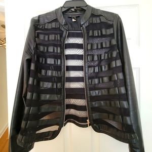 I.N.C. Size medium faux leather and nylon jacket